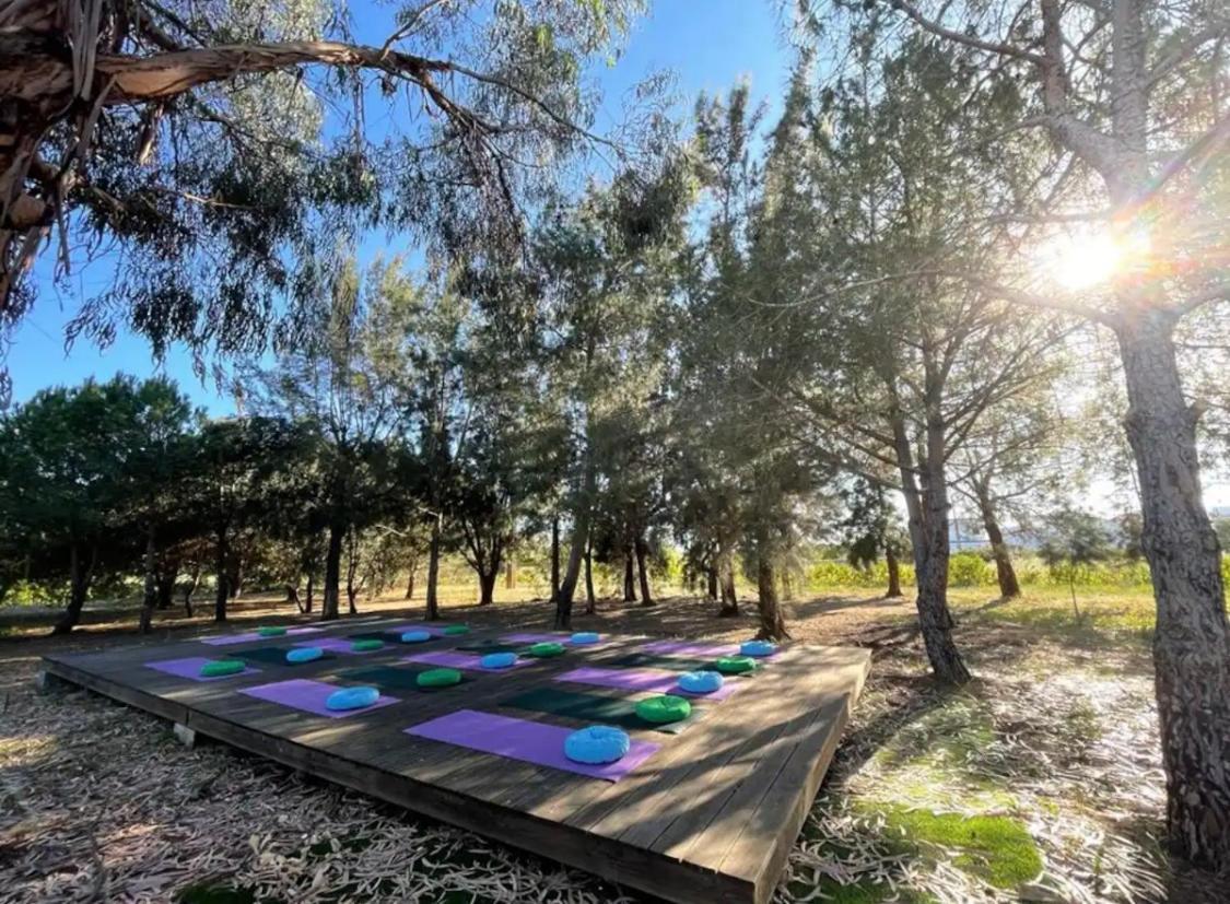 Glamping On Organic Yoga Farm With Natural Swimming Pool Near Beach Moncarapacho Eksteriør billede